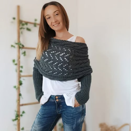 Zizle ™ | Knitted cable knit coat, bolero for women